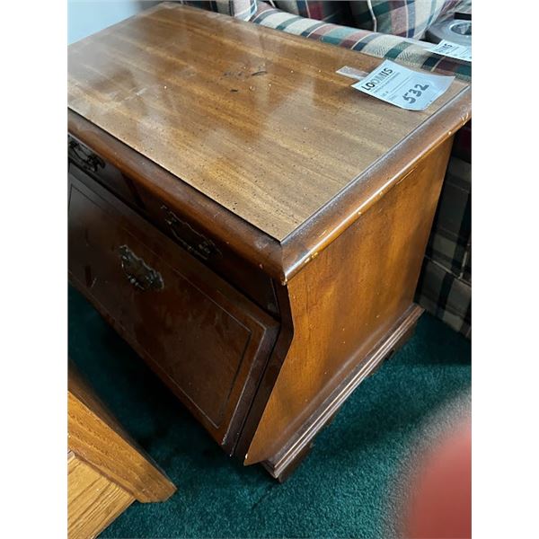 SLANT FRONT END TABLE