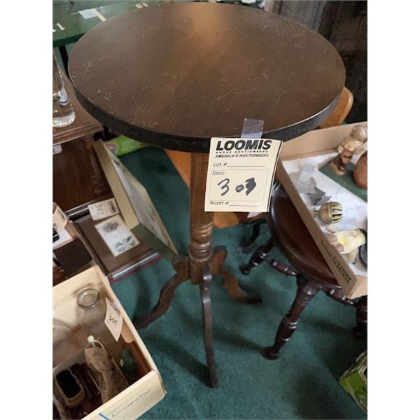 Antique Round Top Tall Table
