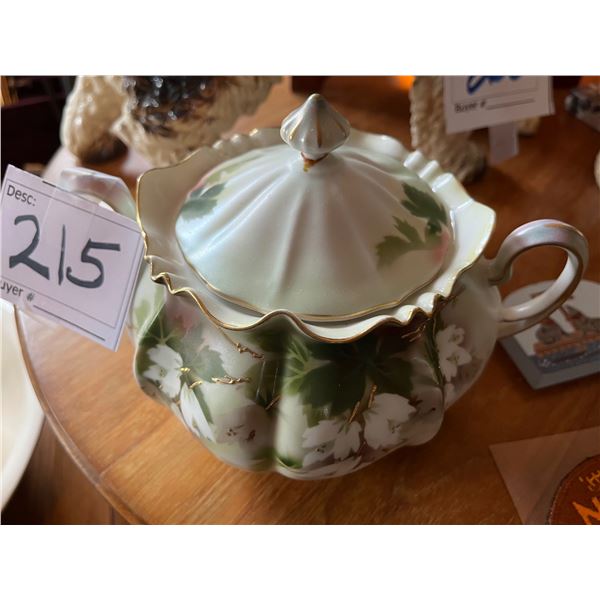 R.S. PRUSSIA HAND PAINTED COVERED DISH