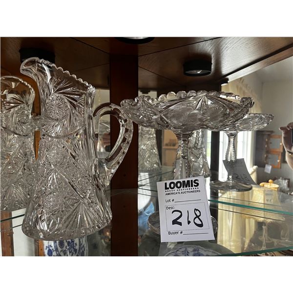 SET OF TWO CUT GLASS PIECES SALES LOT