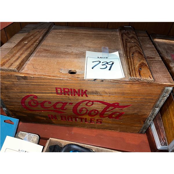 COCA COLA WOOD COVERD BOX