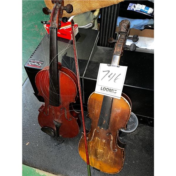 S/2 ANTIQUE VIOLINS