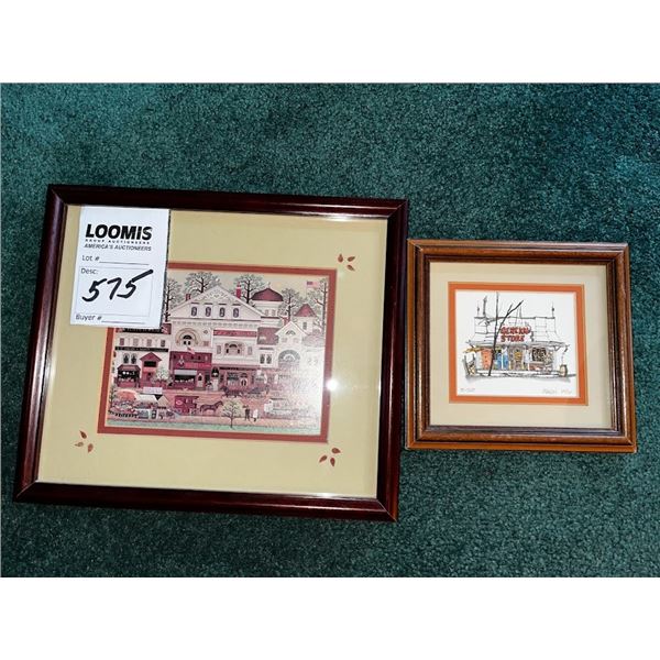 FRAMED ART S/2 SIGNED