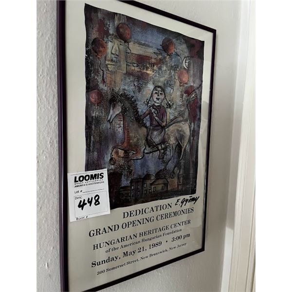 SIGNED 1989 FRAMED PRINT