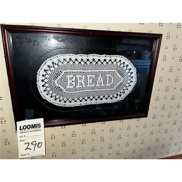 FRAMED EMBROIDERED KITCHEN ART