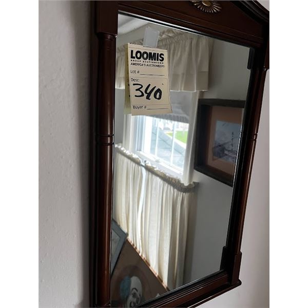 WOOD FRAMED WALL MIRROR