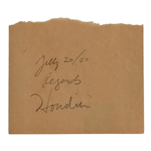 Harry Houdini Original Signature