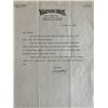 Image 1 : Warner Brothers Humphrey Bogart Signed Letter. ACE