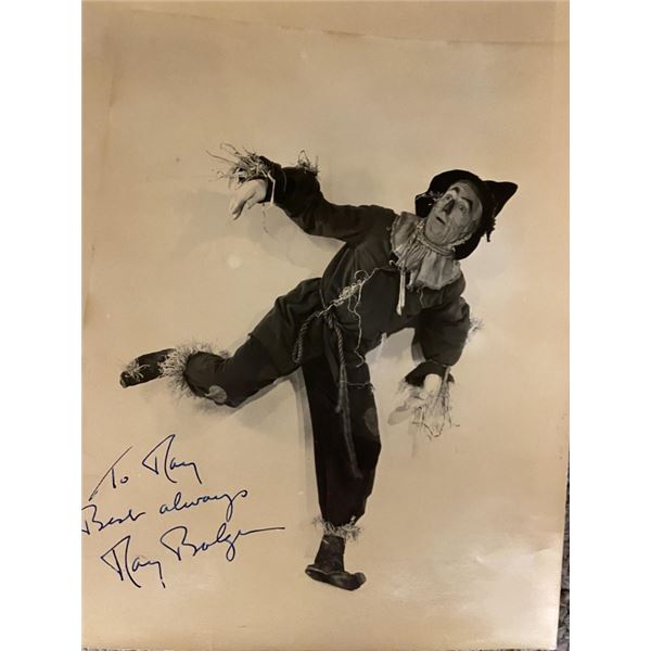 Ray Bolger Wizard of Oz Signed Photo