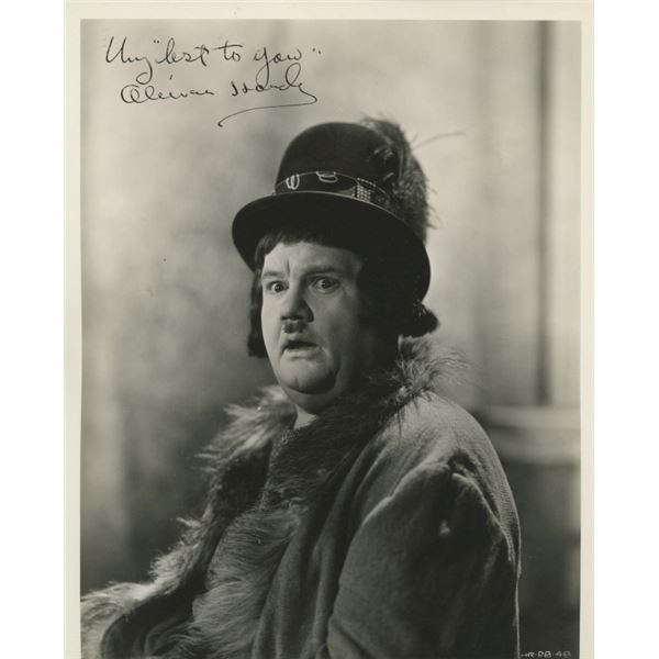 Oliver Hardy Signed Photo