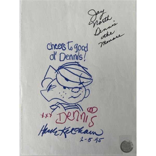 Dennis The Menace Hank Ketcham Drawn Sketch