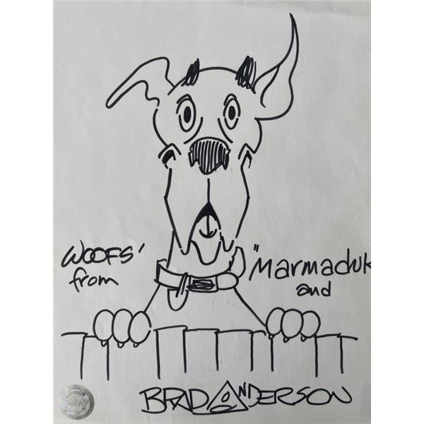 Marmaduke Brad Anderson Hand Drawn Signed Sketch