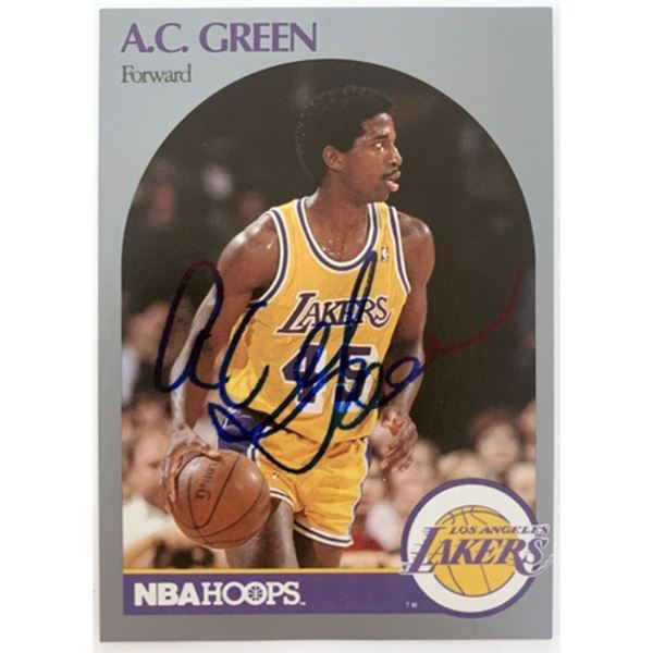 A.C. Green Signed Basketball Card