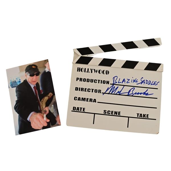 Mel Brooks Signed Movie Clapperboard With Photo