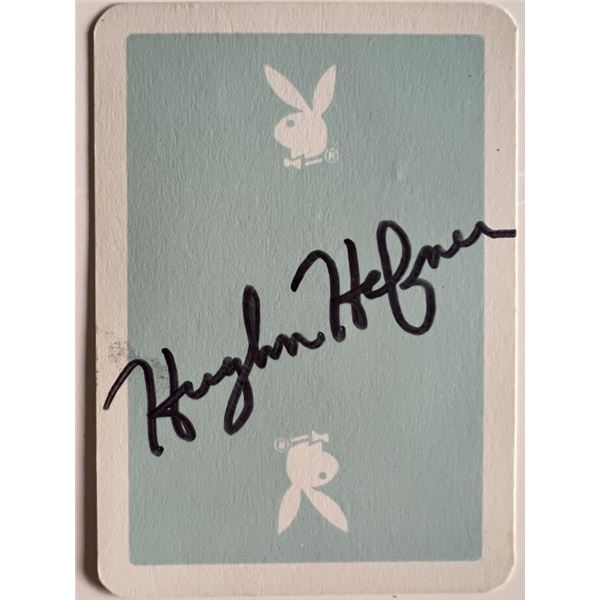 Hugh Hefner Signed Playing Card GFA Authenticated