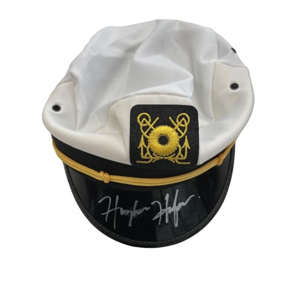 Hugh Hefner Signed Playboy Captain's Hat