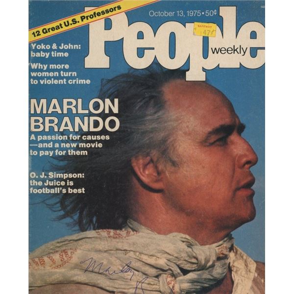 People Magazine Signed by Marlon Brando