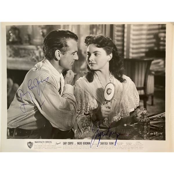 Gary Cooper / Ingrid Bergman Signed Movie Photo