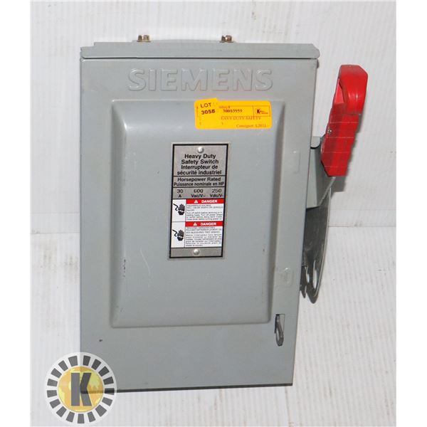 SIEMENS HEAVY DUTY SAFETY SWITCH 30A