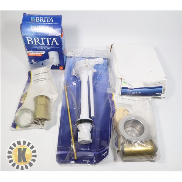 BUNDLE OF 5 ASSORTED PLUMBING PIECES, INCLUDES