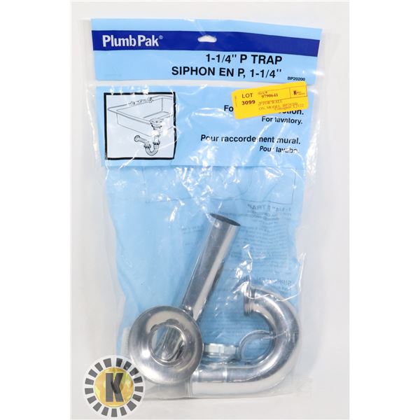 1-1/4"P TRAP FOR WALL CONNECTION, MODEL  BP20200