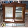 Image 1 : GLASS DOOR WOOD DISPLAY CABINET