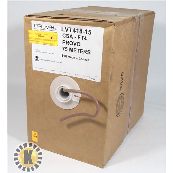 BOX OF LVT418-15 CSA FT4 PROVO BROWN WIRE