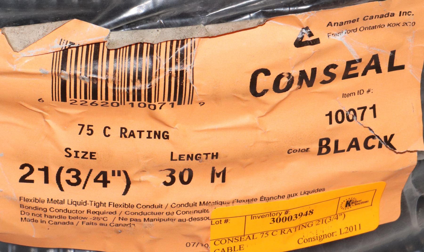CONSEAL 75 C RATING SIZE 21 3 4 CABLE conseal-75-c-rating-size-21-3-4-cable