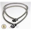 Image 1 : TWO NEW 34" LONG BRAIDED STAINLESS PLUMBING