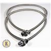 Image 1 : TWO NEW 34" LONG BRAIDED STAINLESS PLUMBING