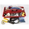 Image 1 : TOOL TRAY FULL OF ELECTRICAL SUPPLIES AND MORE
