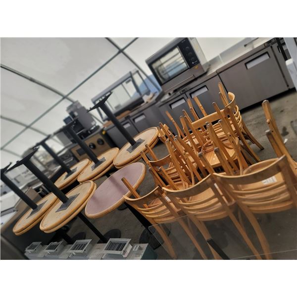 Restaurant Table and Chairs (6 Tables and 12 Chairs)
