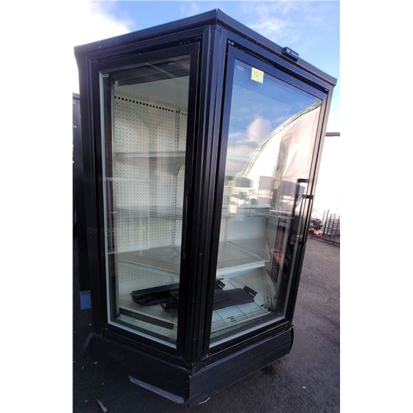 3 Door Supermarket Display Freezer with Shelves No Compressor, Remote Freezer