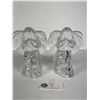 Image 1 : Gorgeous Pair Of 24% Lead Crystal Angel Candle Holder/Book Ends