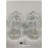 Image 2 : Gorgeous Pair Of 24% Lead Crystal Angel Candle Holder/Book Ends