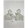 Image 1 : Beautiful Pair Of Vintage Depression Glass Horse Book Stands/Book Ends