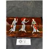 Image 2 : Lovely Black Lacquer Jewelry Trinket Box w/Abalone Shell Inlay Geisha Girls Décor