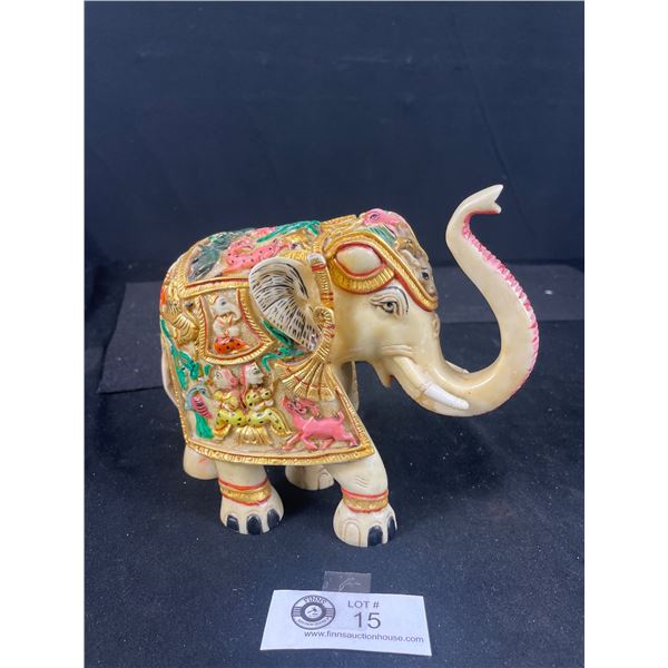 Nicely Detailed Vintage Carved Elephant