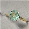 Image 3 : 10K Yellow Gold Natural Colombia Emerald(1.2ct)  Ring  Size 5.5 weight 1.63g, Made in Canada,