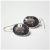 Image 1 : 10K Yellow Gold Somkey Quartz(14.8ct)  Earrings weight 3.56g,