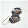 Image 2 : 10K Yellow Gold Somkey Quartz(14.8ct)  Earrings weight 3.56g,