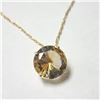 Image 1 : 14K Yellow Gold Citrine 18"(6ct)  Necklace weight 2.73g
