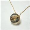 Image 2 : 14K Yellow Gold Citrine 18"(6ct)  Necklace weight 2.73g