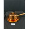Image 1 : Vintage Copper Pot w/Under Tray-Tangus Portugal