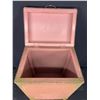 Image 3 : Vintage Lloyd Loom Laundry Hamper w/Glass Lid & Hollywood Regency Tissue Box Holder No Shipping