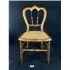 Image 1 : Beautiful Antique Wood Chair w/Newly Caned Seat