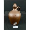 Image 1 : Unusual 9"T Stoneware Jug w/Cork & Stone Stopper w/Recessed Bottom