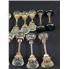 Image 2 : Large Lot Of Vintage Glass & Black Enameled Door Knob Sets