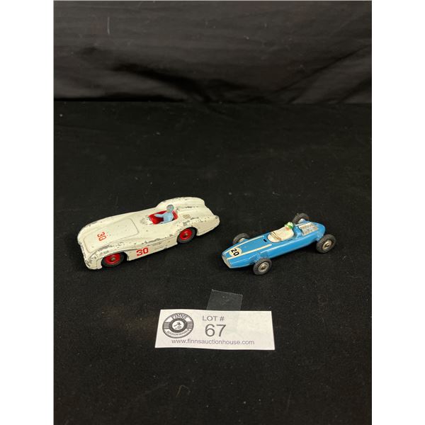 Dinky Toys 240 Cooper Racing Car & 237 Mercedes Benz - Both w/Original Drivers