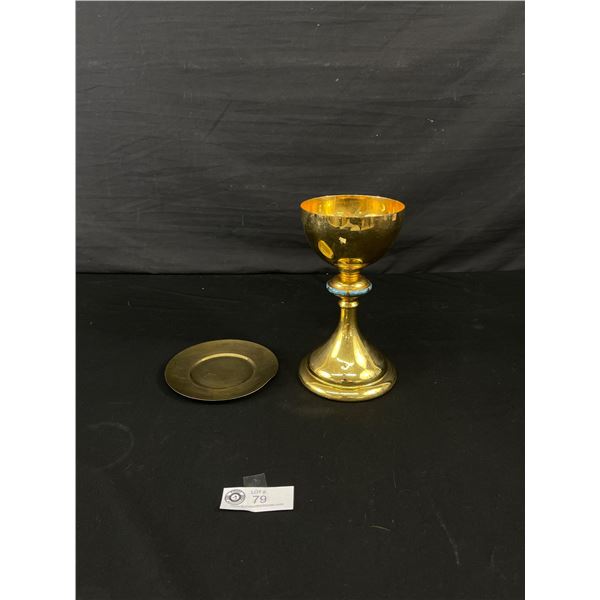 Beautiful Chalice & Communion Dish - Very Nice Piece